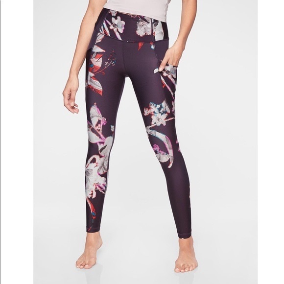 Athleta Pants & Jumpsuits Athleta Stash Pocket Floral Salutation
